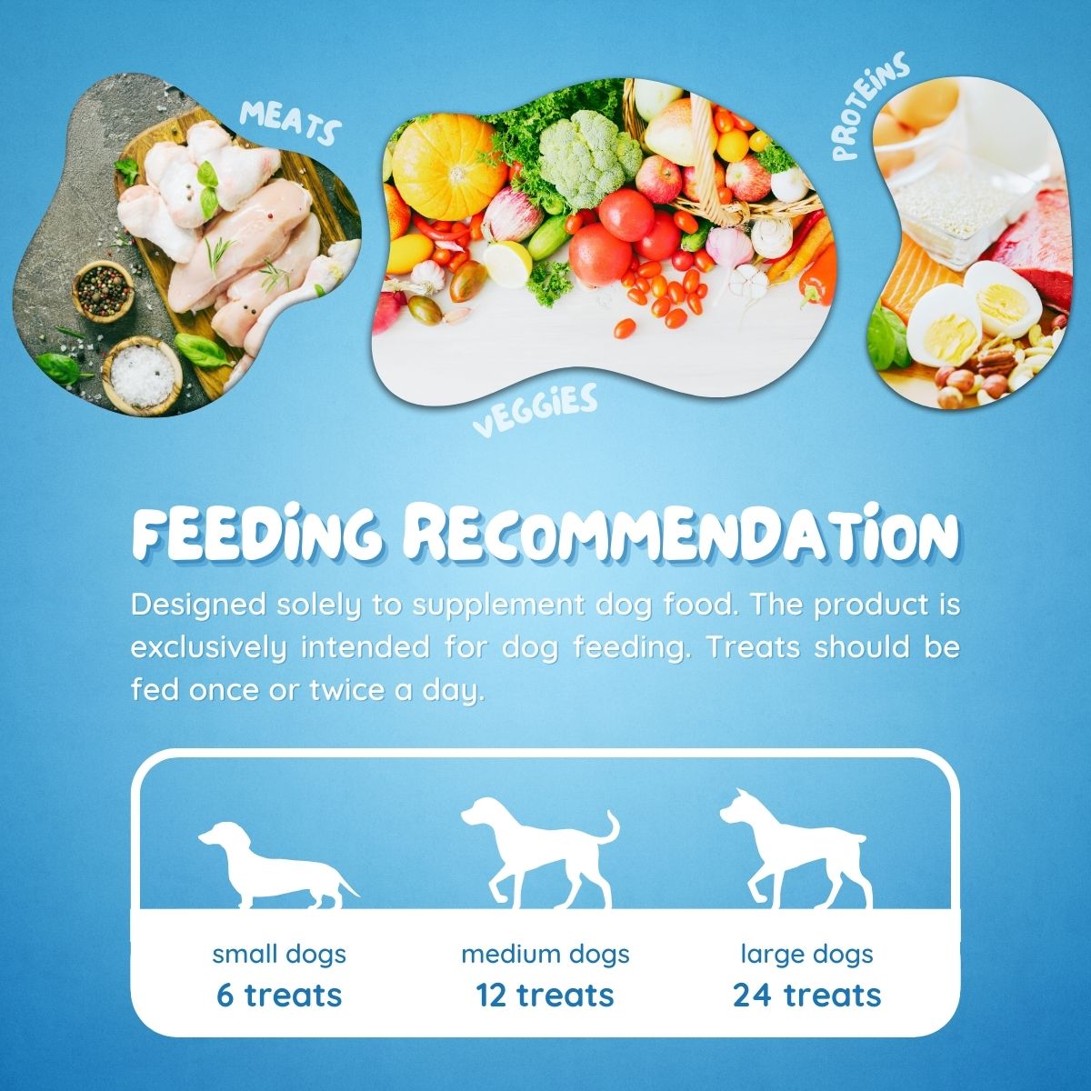 Petcher Bundle of 3 Soft Chews 300g Dog Treats for Happy Tummy, Joints, Skin and Coat