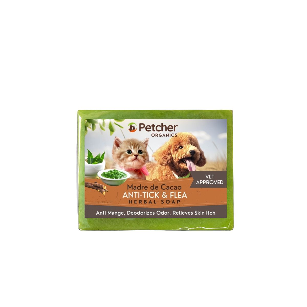 Petcher Madre De Cacao Herbal Soap Tick and Flea Care for Dogs and Cats