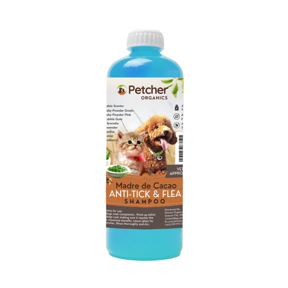 Petcher Madre De Cacao Tick And Flea Shampoo for Dogs and Cats