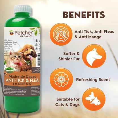 Petcher Madre De Cacao Pet Promo Bundle Tick and Flea Care for Dogs and Cats