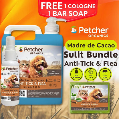 Petcher Madre De Cacao Pet Sulit Bundle Tick and Flea Care for Dogs and Cats