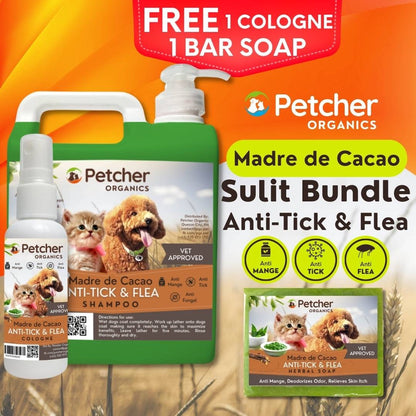 Petcher Madre De Cacao Pet Sulit Bundle Tick and Flea Care for Dogs and Cats