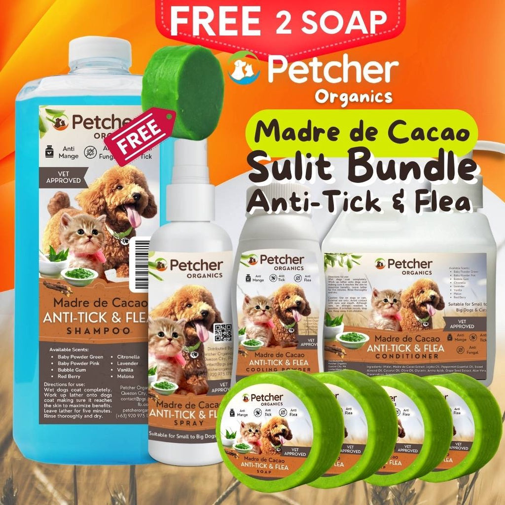 Petcher Madre De Cacao Pet Promo Bundle Tick and Flea Care for Dogs and Cats