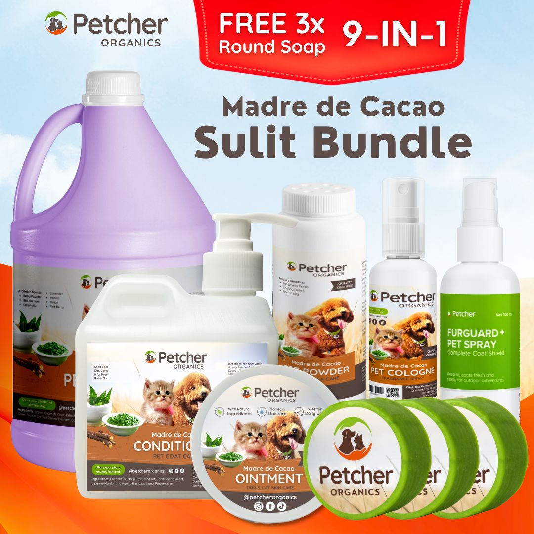 Petcher 9-in-1 Madre De Cacao Pet Bundle Tick and Flea Care for Dogs and Cats