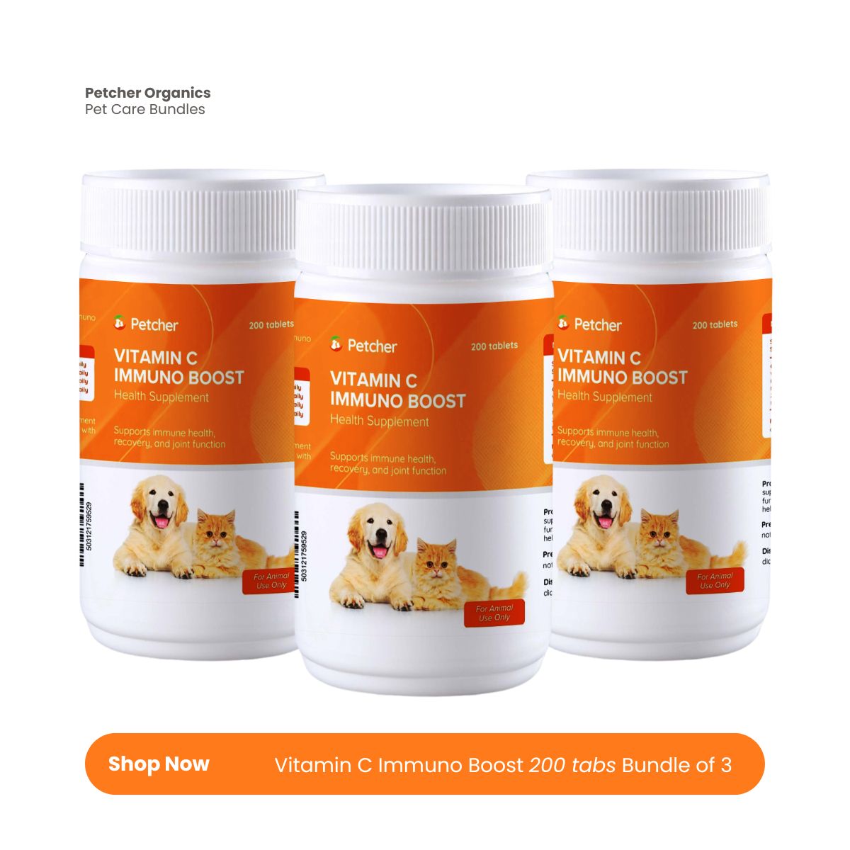 Petcher Pet Multivitamins Skin and Coat Soft Chews for Dogs