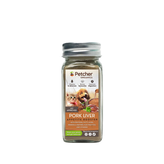 Petcher Pork Liver Powder Pet Food Topper for Dogs and Cats