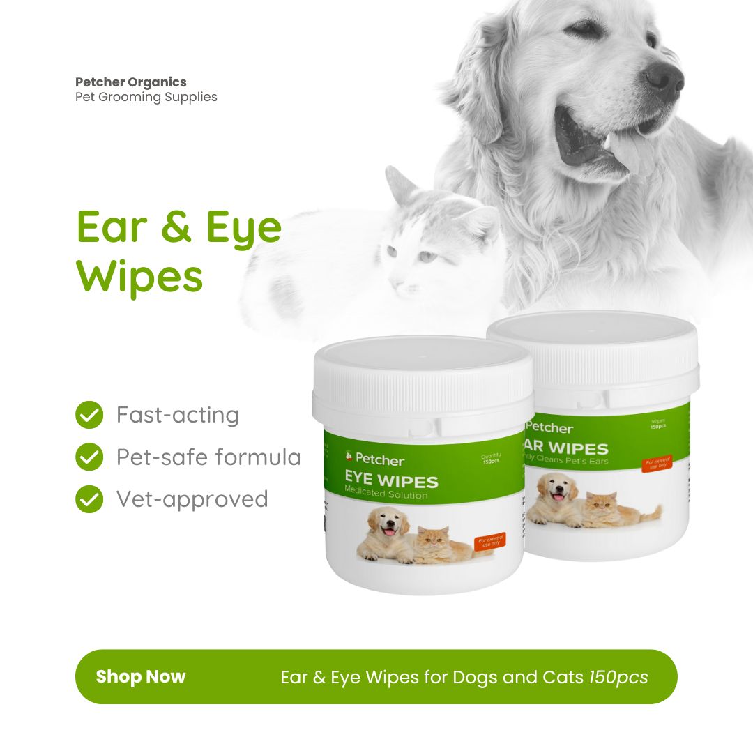 Petcher Pet Cleaning Wipes 150pcs for Ear and Eye Care