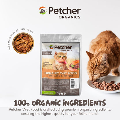 Petcher Wet Food Pouch for Cats and Kittens