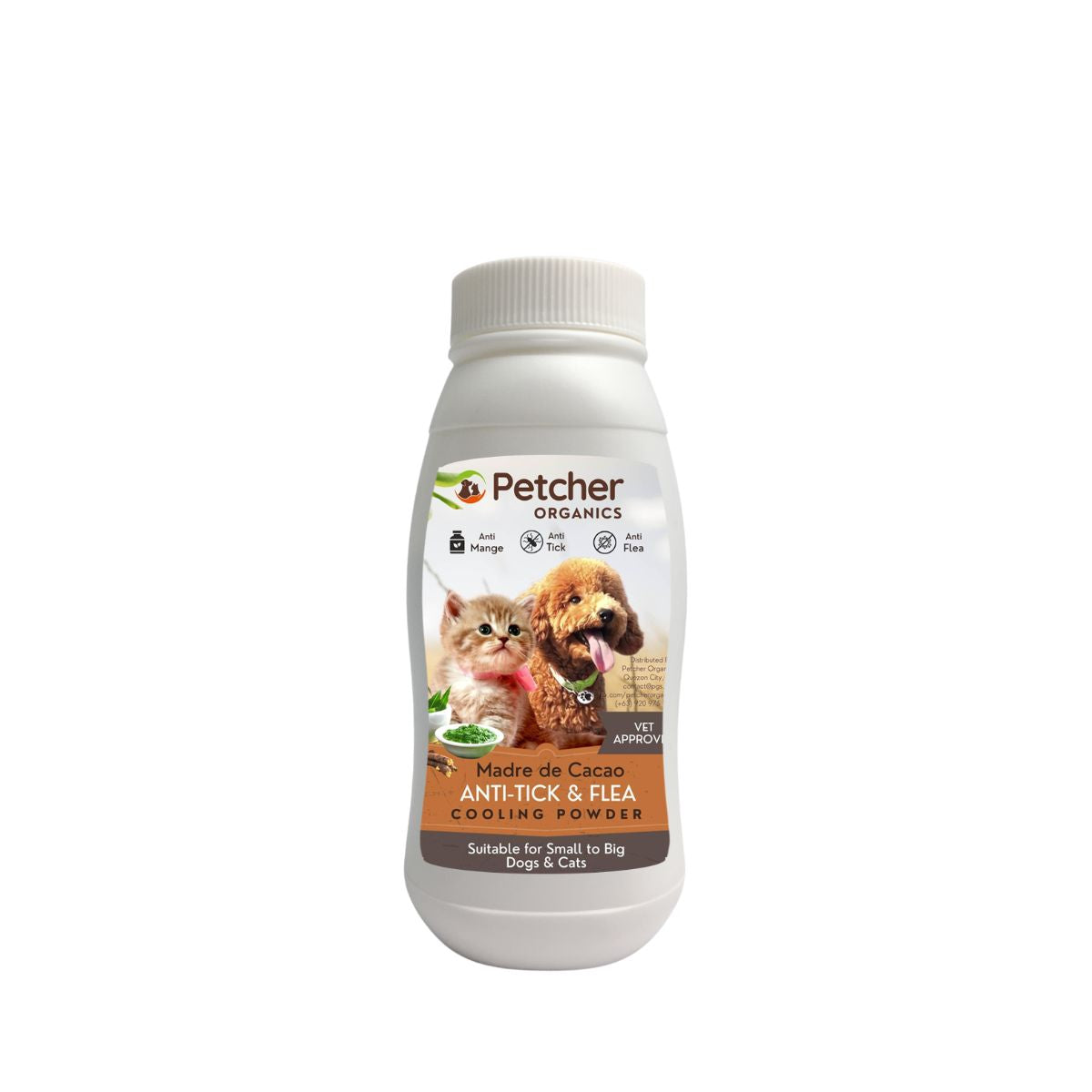 Petcher Madre de Cacao Pet Powder 50g Tick and Flea Care