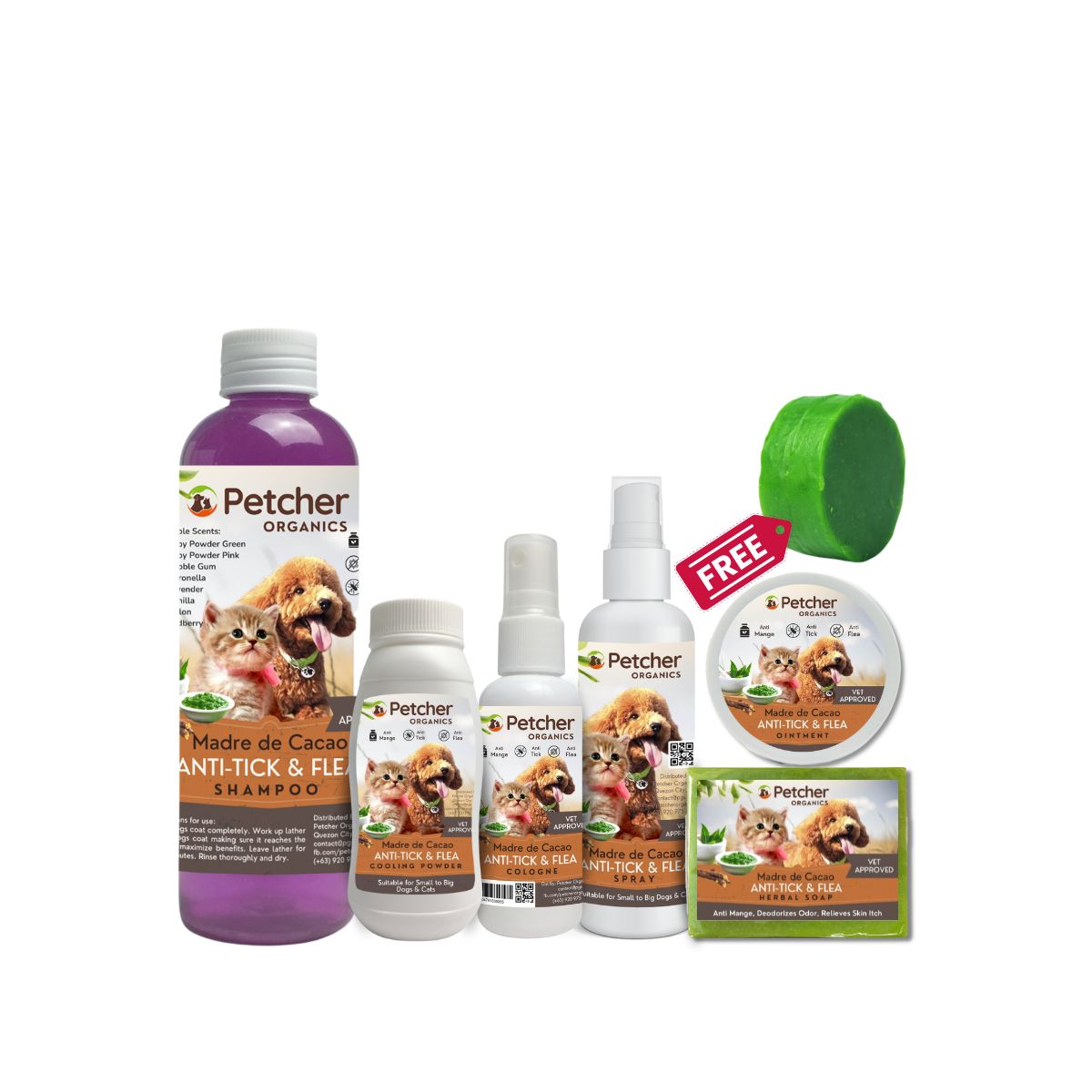 Petcher Madre De Cacao Starter Bundle Tick and Flea Care for Dogs and Cats