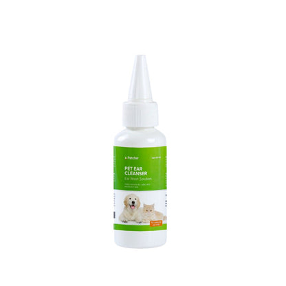 Petcher Pet Ear Cleanser 100ml Earwax and Odor Remover for Dogs and Cats