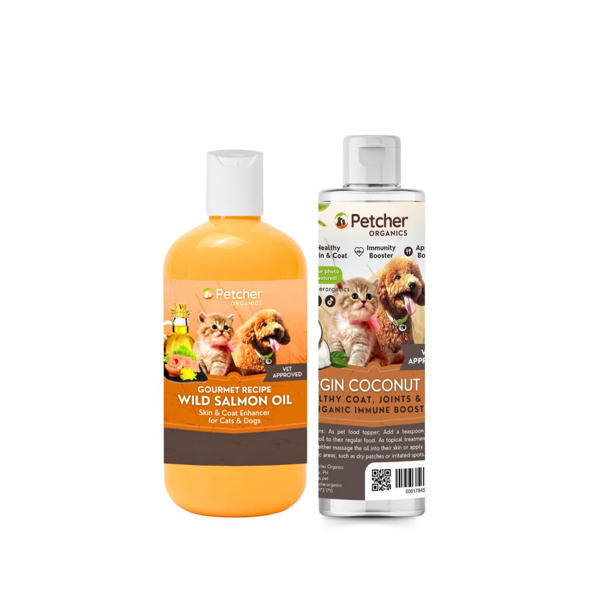 Petcher Gourmet Recipe Salmon Oil and Virgin Coconut Oil VCO Pet Food Topper