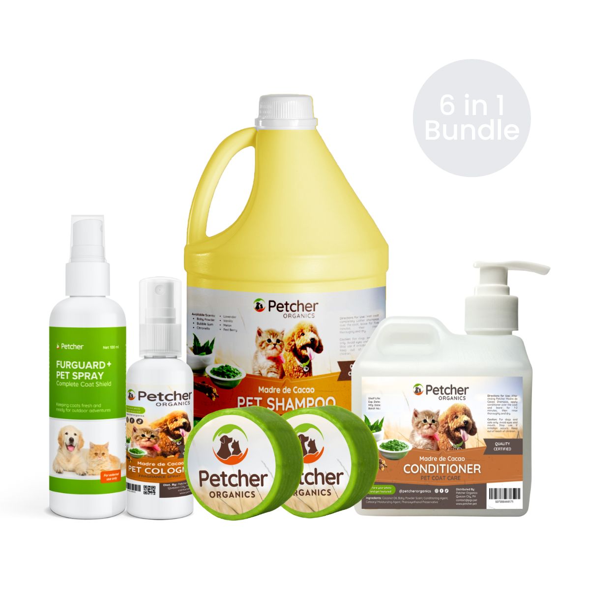 Petcher 9-in-1 Madre De Cacao Pet Bundle Tick and Flea Care for Dogs and Cats