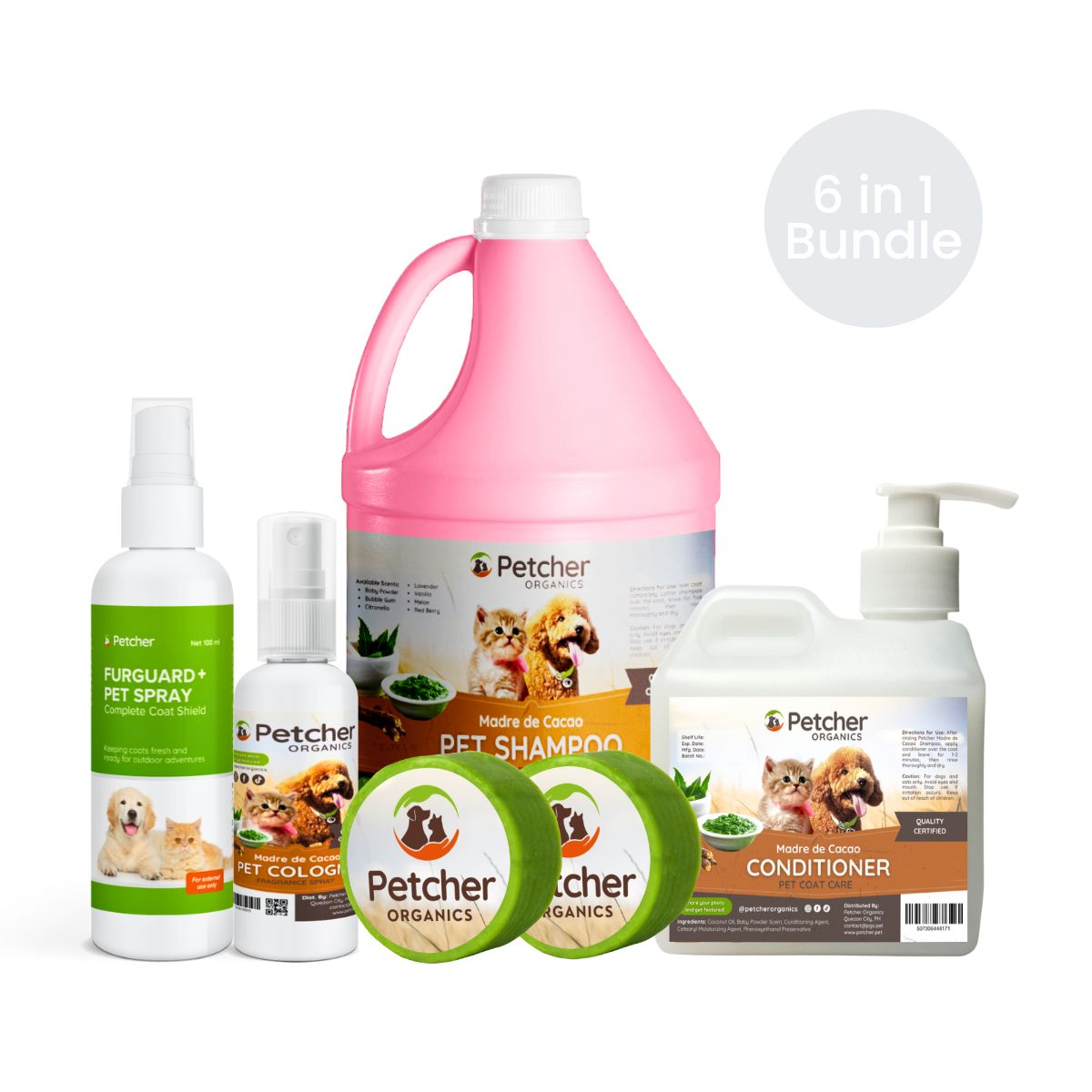 Petcher 9-in-1 Madre De Cacao Pet Bundle Tick and Flea Care for Dogs and Cats