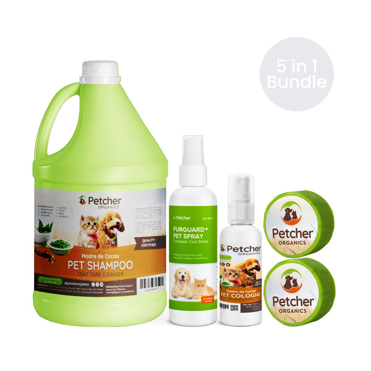 Petcher 9-in-1 Madre De Cacao Pet Bundle Tick and Flea Care for Dogs and Cats