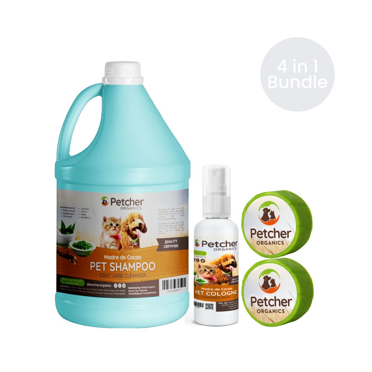 Petcher 9-in-1 Madre De Cacao Pet Bundle Tick and Flea Care for Dogs and Cats