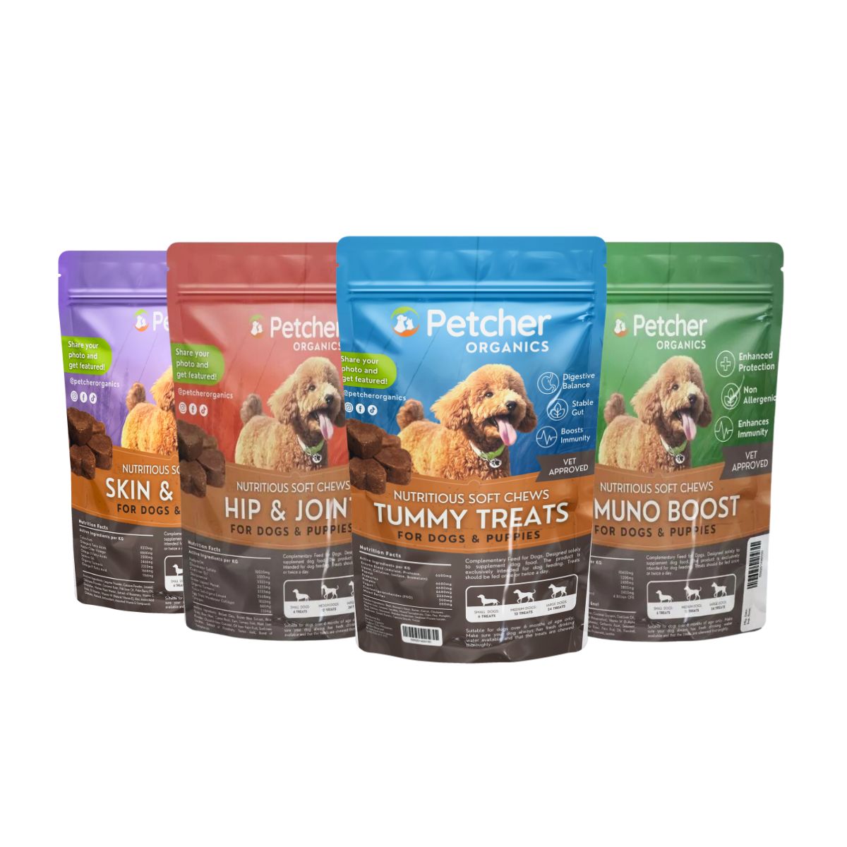 Petcher Probiotic Soft Chews 75g Dog Treats for All Breeds