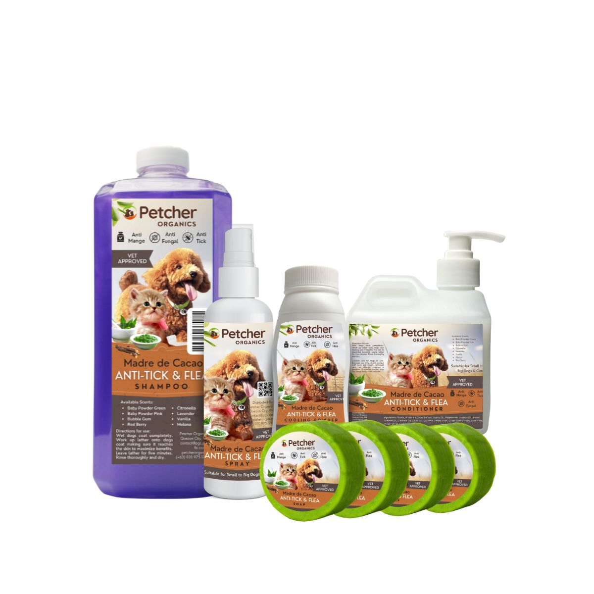 Petcher Madre De Cacao Pet Promo Bundle Tick and Flea Care for Dogs and Cats