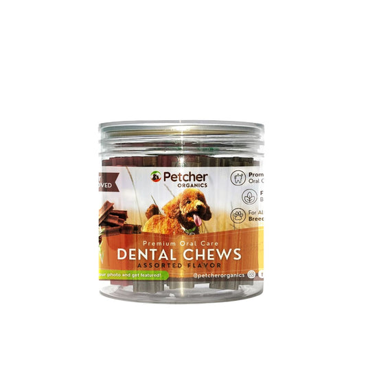 Petcher Assorted Flavor Dental Sticks in Jar for Puppies and Dogs