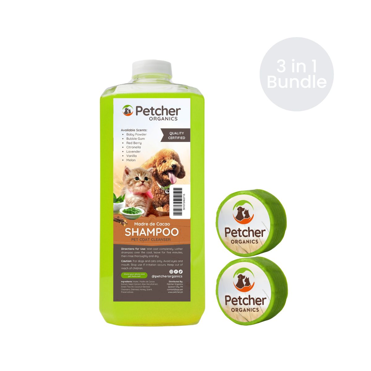 Petcher 9-in-1 Madre De Cacao Pet Bundle Tick and Flea Care for Dogs and Cats