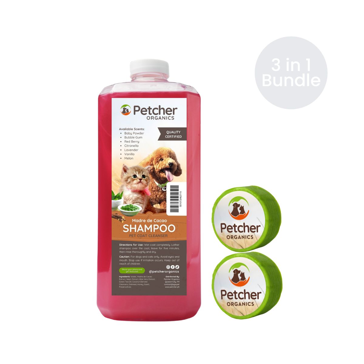 Petcher 9-in-1 Madre De Cacao Pet Bundle Tick and Flea Care for Dogs and Cats