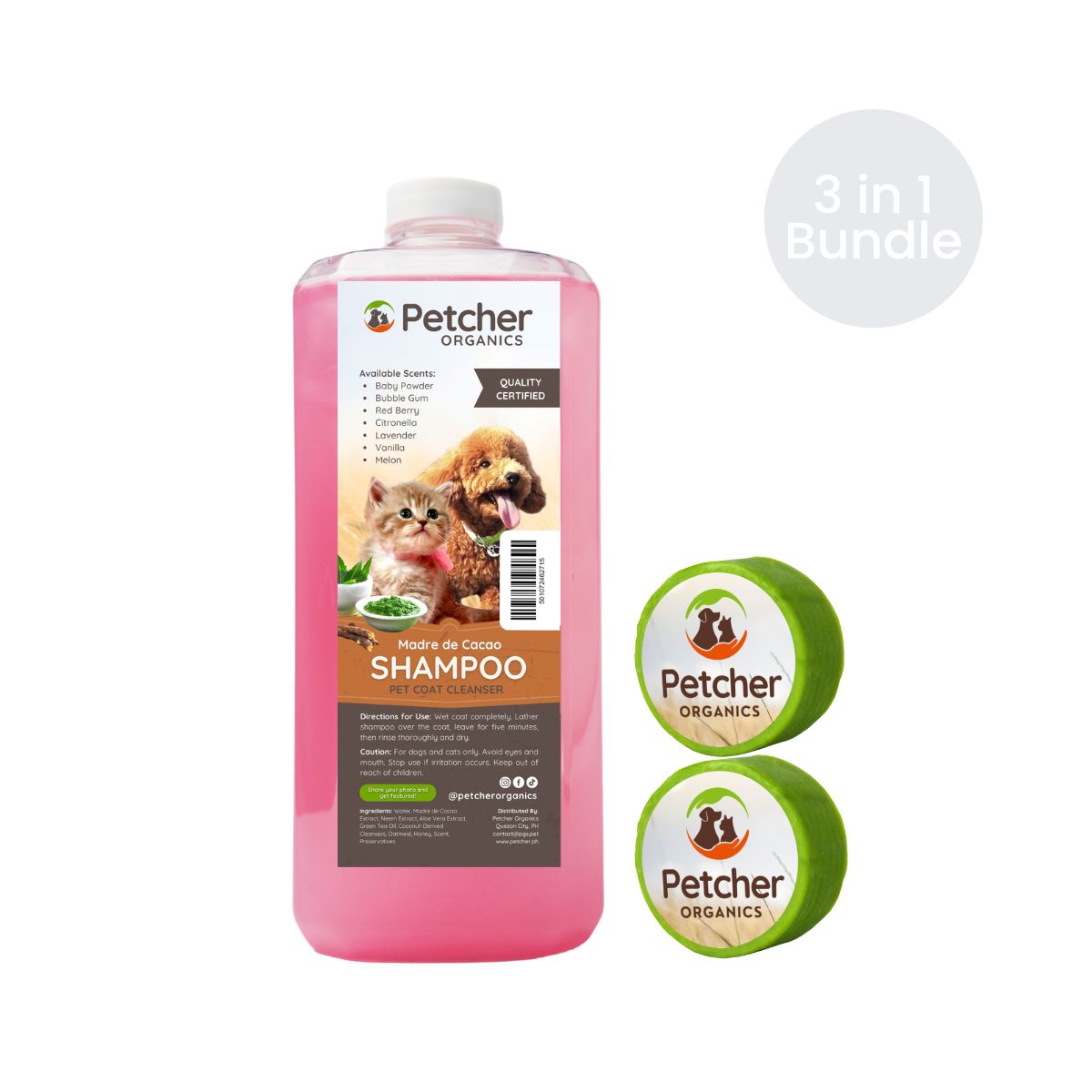 Petcher 9-in-1 Madre De Cacao Pet Bundle Tick and Flea Care for Dogs and Cats