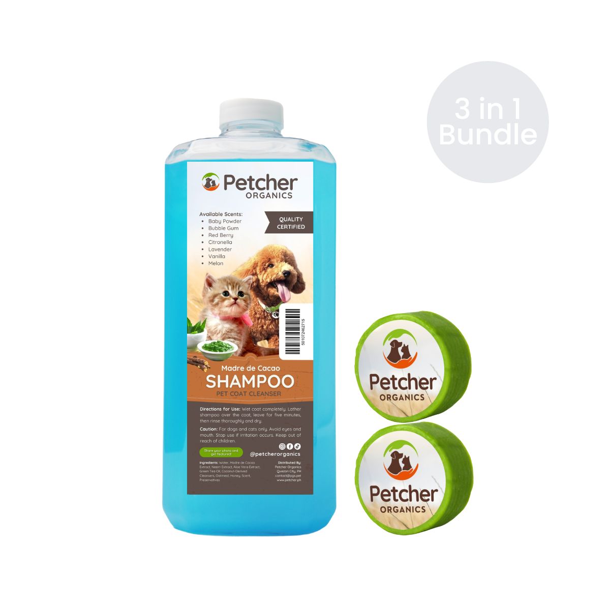 Petcher 9-in-1 Madre De Cacao Pet Bundle Tick and Flea Care for Dogs and Cats