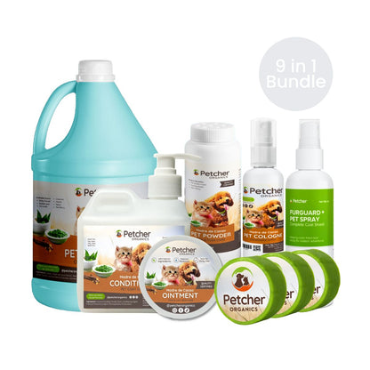 Petcher 9-in-1 Madre De Cacao Pet Bundle Tick and Flea Care for Dogs and Cats