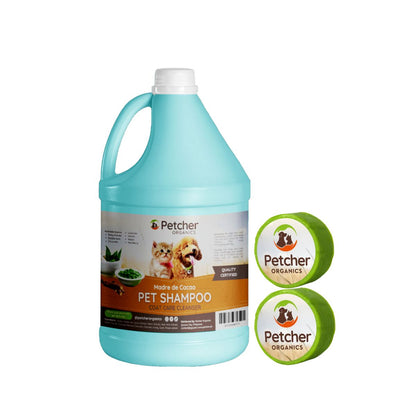 Petcher Madre de Cacao 1 Gallon 1 Liter 500ml Tick and Flea Pet Shampoo