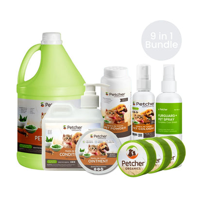 Petcher 9-in-1 Madre De Cacao Pet Bundle Tick and Flea Care for Dogs and Cats