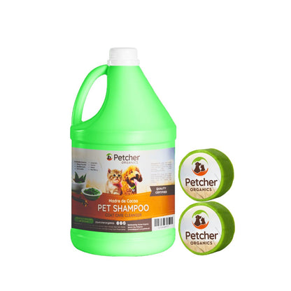 Petcher Madre de Cacao 1 Gallon 1 Liter 500ml Tick and Flea Pet Shampoo