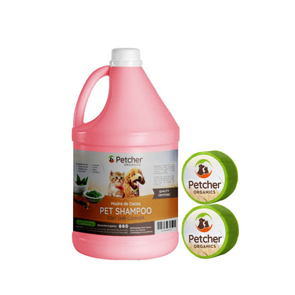 Petcher Madre de Cacao 1 Gallon 1 Liter 500ml Tick and Flea Pet Shampoo