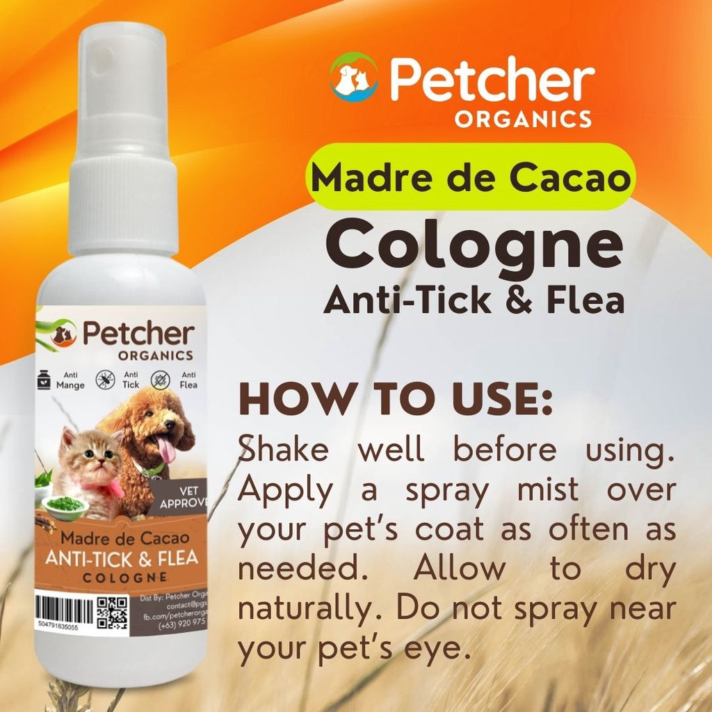 Petcher Pet Cologne Spray 50ml Powder Scent for Dogs and Cats