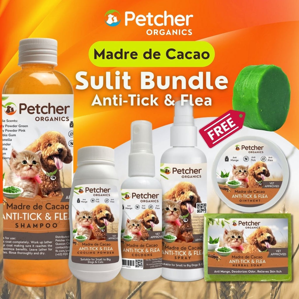 Petcher Madre De Cacao Starter Bundle Tick and Flea Care for Dogs and Cats