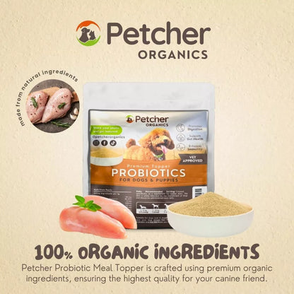 Petcher Probiotic Powder 30g Meal Topper for Dogs