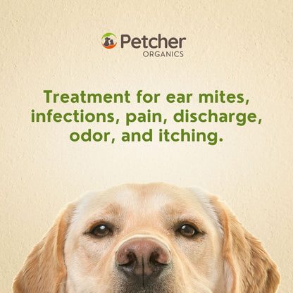 Petcher Pet Ear Drops 20ml Ear Mites and Itching Treatment for Dogs and Cats