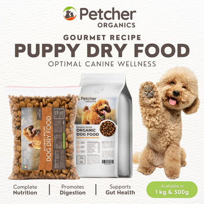 Petcher Puppy Dry Food 500g and 1kg Beef Flavor