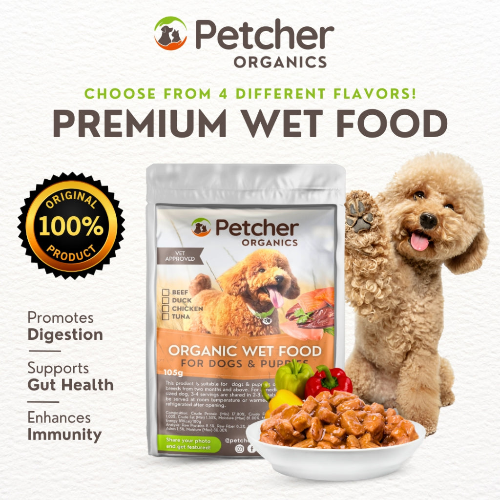 Petcher Wet Food Pouch for Puppies and Dogs