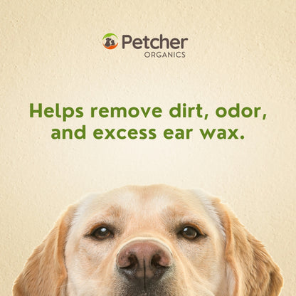 Petcher Pet Ear Cleanser 100ml Earwax and Odor Remover for Dogs and Cats