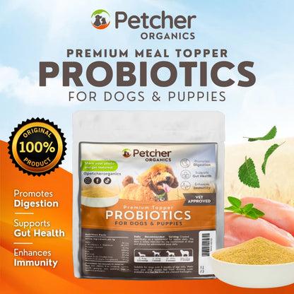 Petcher Probiotic Powder 30g Meal Topper for Dogs