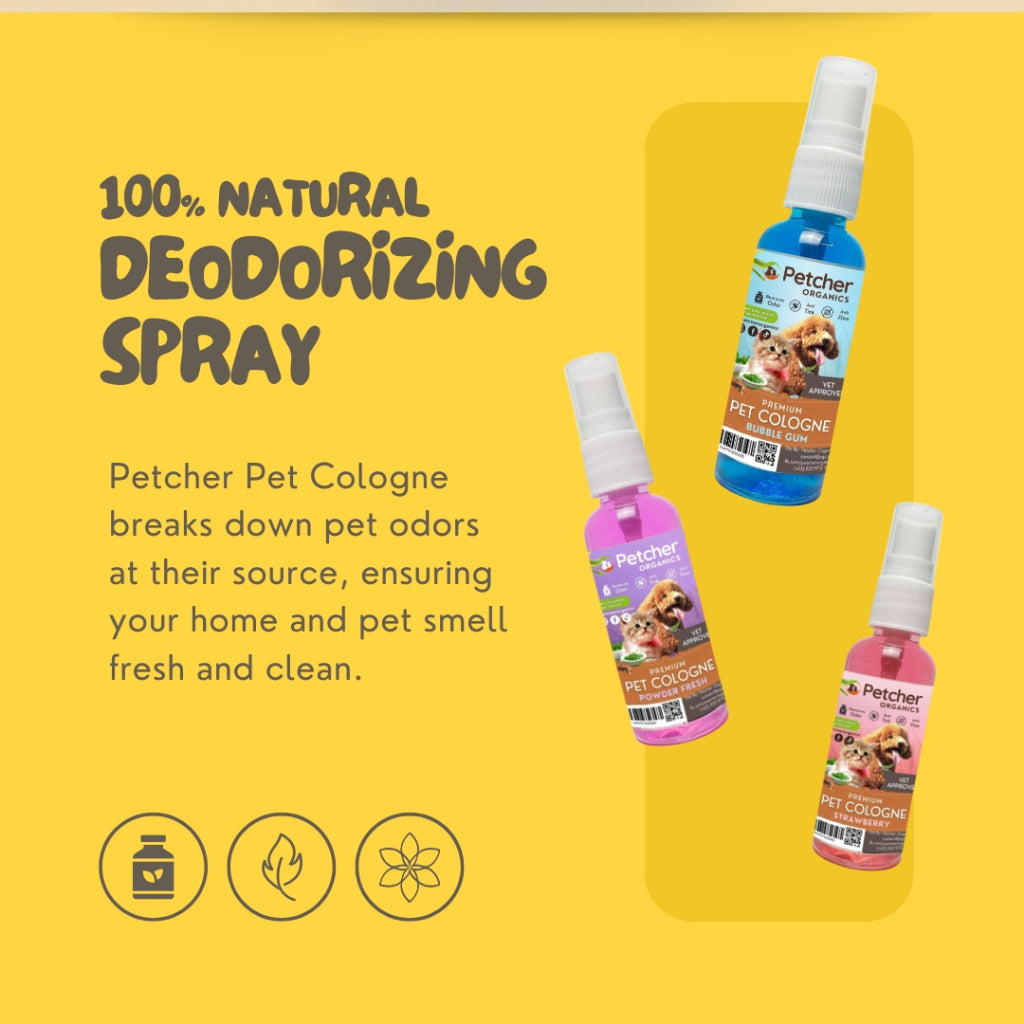 Petcher Pet Cologne Spray 50ml and 100ml with Refreshing Scents