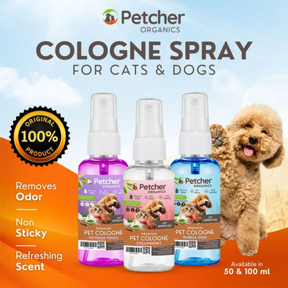 Petcher Pet Cologne Spray 50ml and 100ml with Refreshing Scents