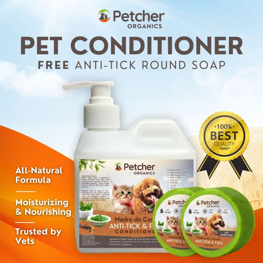 Petcher Madre De Cacao Pet Conditioner 500ml with Free Mini Soap