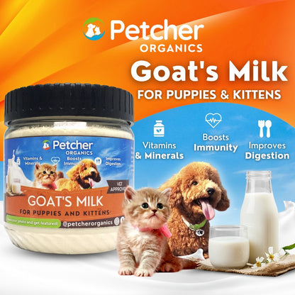 Petcher Goat's Milk Replacer in Jar for Dogs and Cats